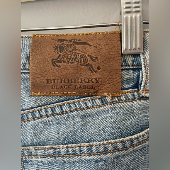 [32/30] Burberry Black Label Men’s Light Wash Straight Leg Designer Denim Jeans - Picture 6 of 15